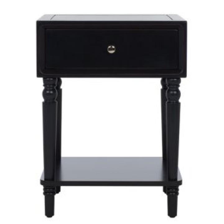 Black Single Drawer Letta Accent Table