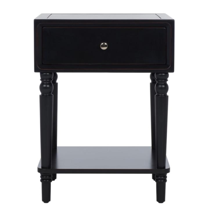 Black Single Drawer Letta Accent Table