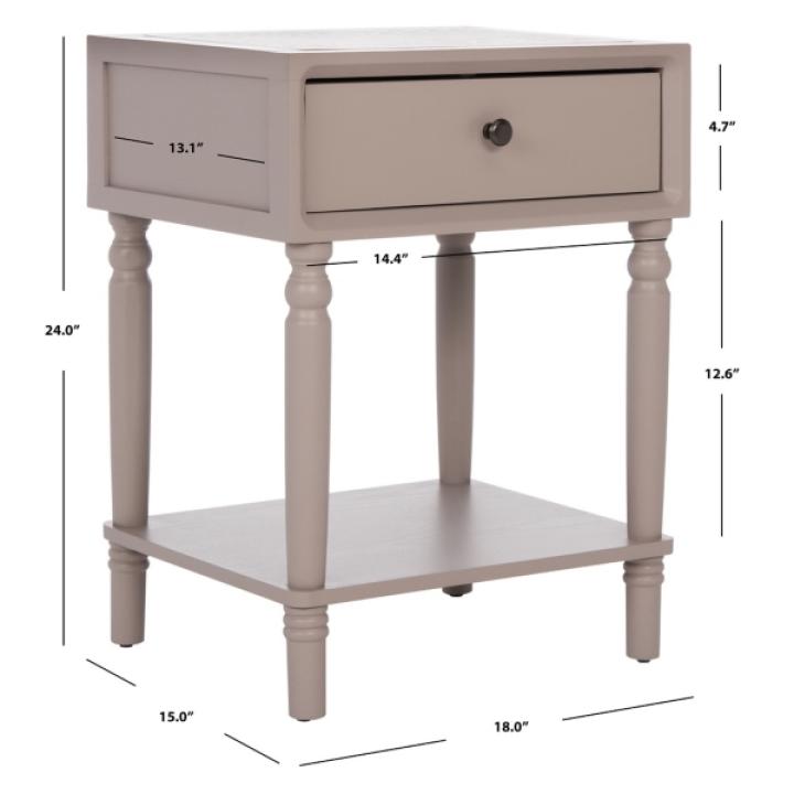 Gray Single Drawer Letta Accent Table