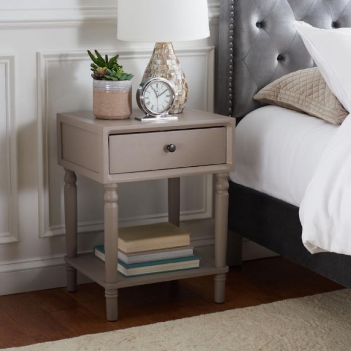 Gray Single Drawer Letta Accent Table