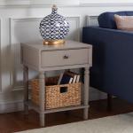 Gray Single Drawer Letta Accent Table