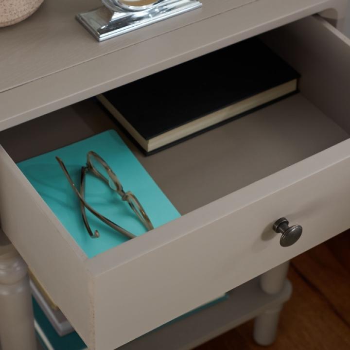 Gray Single Drawer Letta Accent Table