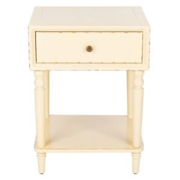 Ivory Single Drawer Letta Accent Table