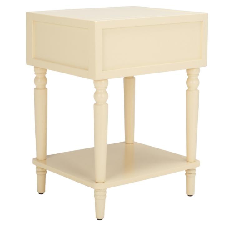 Cream Single Drawer Letta Accent Table