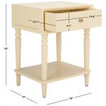 Cream Single Drawer Letta Accent Table