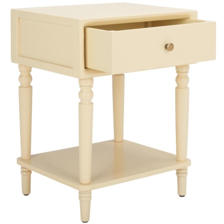 Cream Single Drawer Letta Accent Table