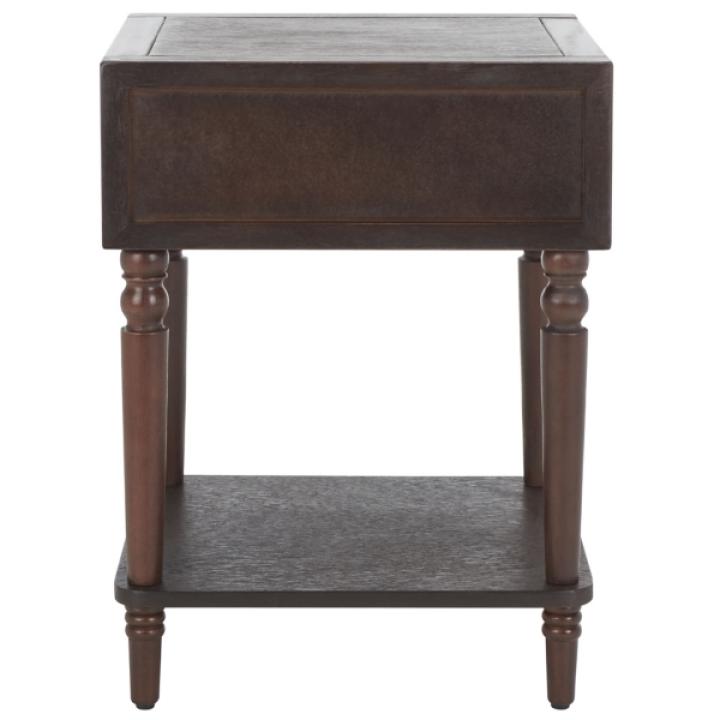 Walnut Single Drawer Letta Accent Table