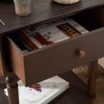 Walnut Single Drawer Letta Accent Table