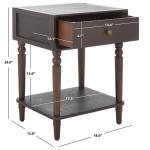 Walnut Single Drawer Letta Accent Table