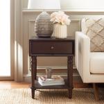 Walnut Single Drawer Letta Accent Table