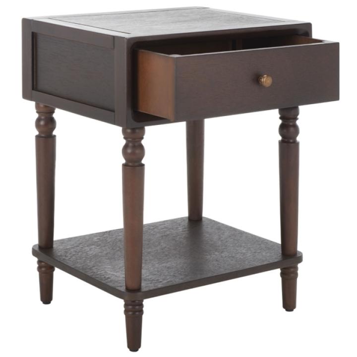 Walnut Single Drawer Letta Accent Table