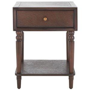 Walnut Single Drawer Letta Accent Table