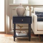 Navy Blue Wood Siobhan Side Table