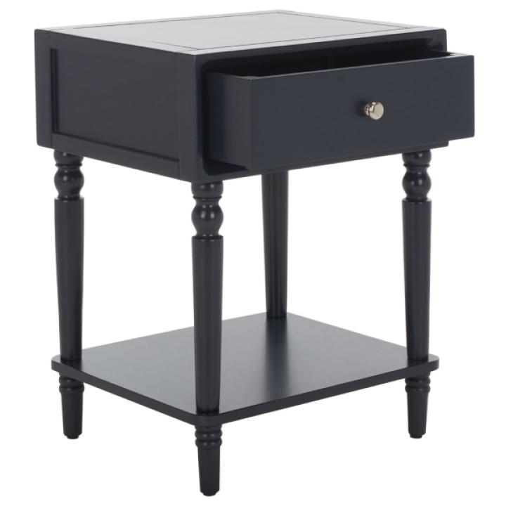 Navy Blue Wood Siobhan Side Table