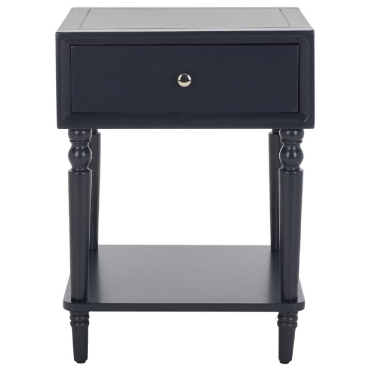 Navy Blue Wood Siobhan Side Table