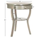 Round Gray Irene Tripod Accent Table
