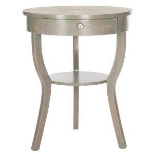 Round Gray Irene Tripod Accent Table