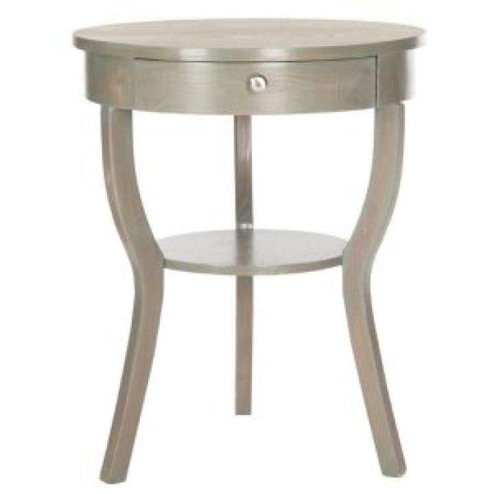 Round Gray Irene Tripod Accent Table