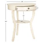 Distressed Ivory Irene Tripod Accent Table