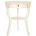 Distressed Ivory Irene Tripod Accent Table