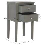 Gray Elm Mirsade Traditional Accent Table