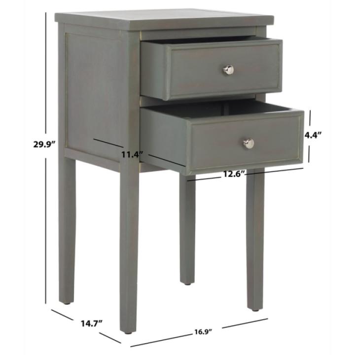 Gray Elm Mirsade Traditional Accent Table