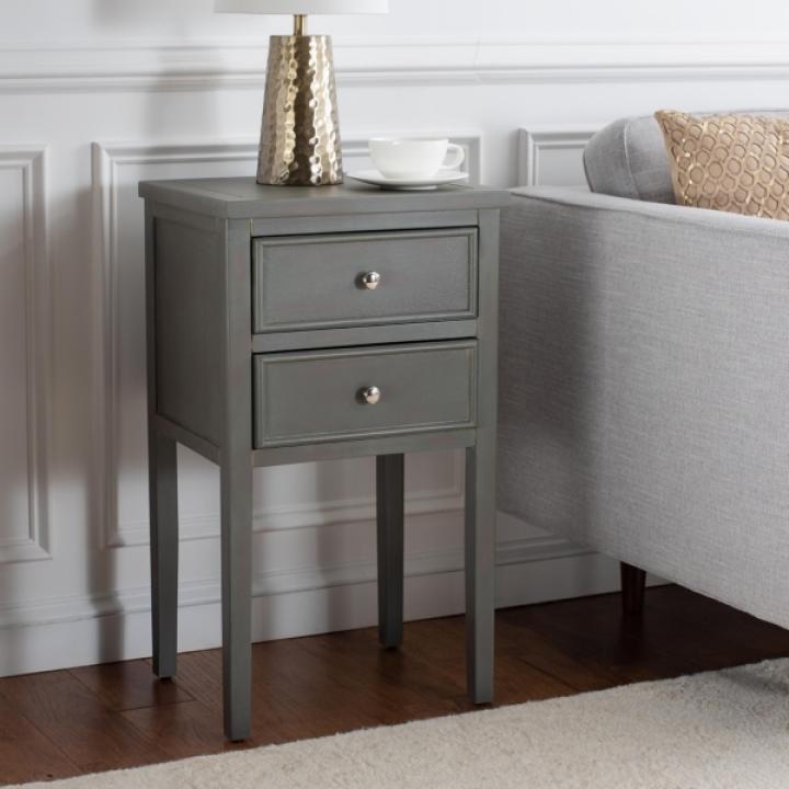 Gray Elm Mirsade Traditional Accent Table