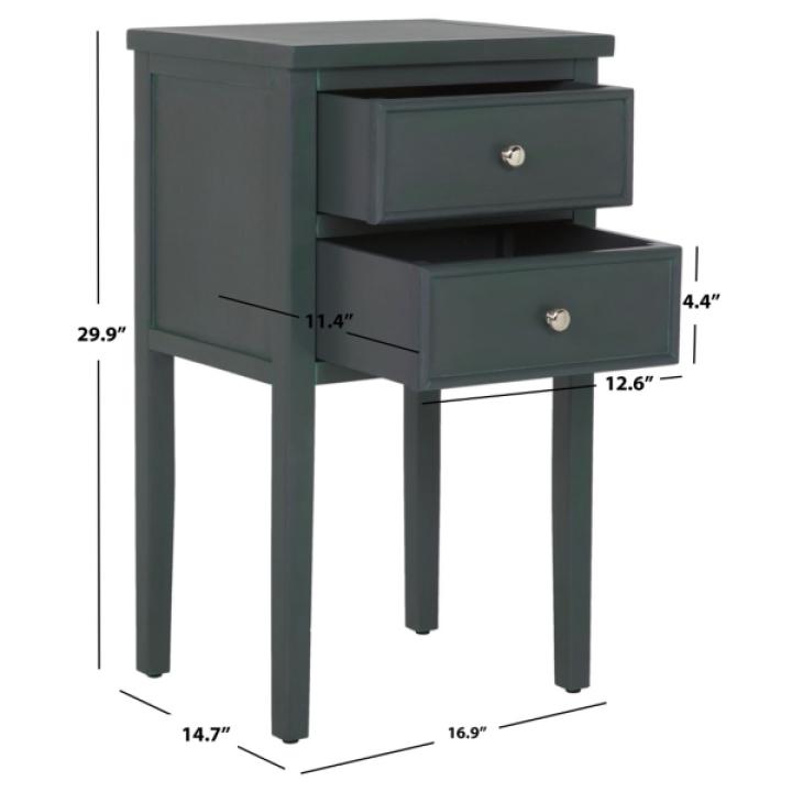 Navy Pine Mirsade Traditional Accent Table