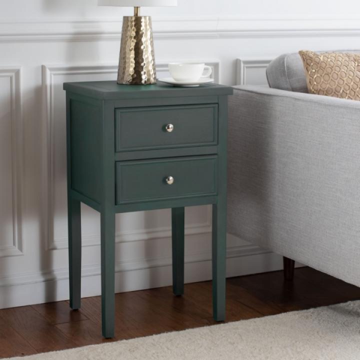 Navy Pine Mirsade Traditional Accent Table
