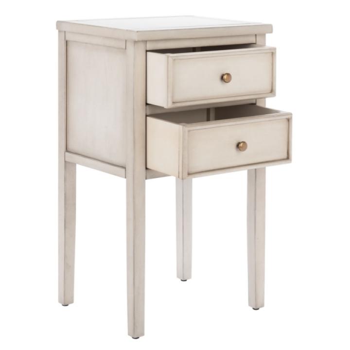 Ivory Poplar Mirsade Traditional Accent Table