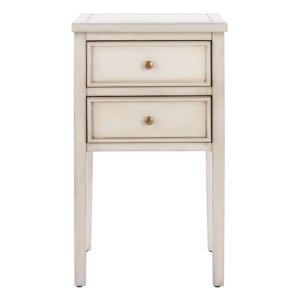 Ivory Poplar Mirsade Traditional Accent Table