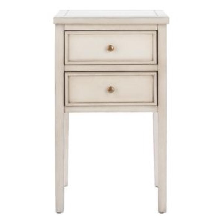 Ivory Poplar Mirsade Traditional Accent Table