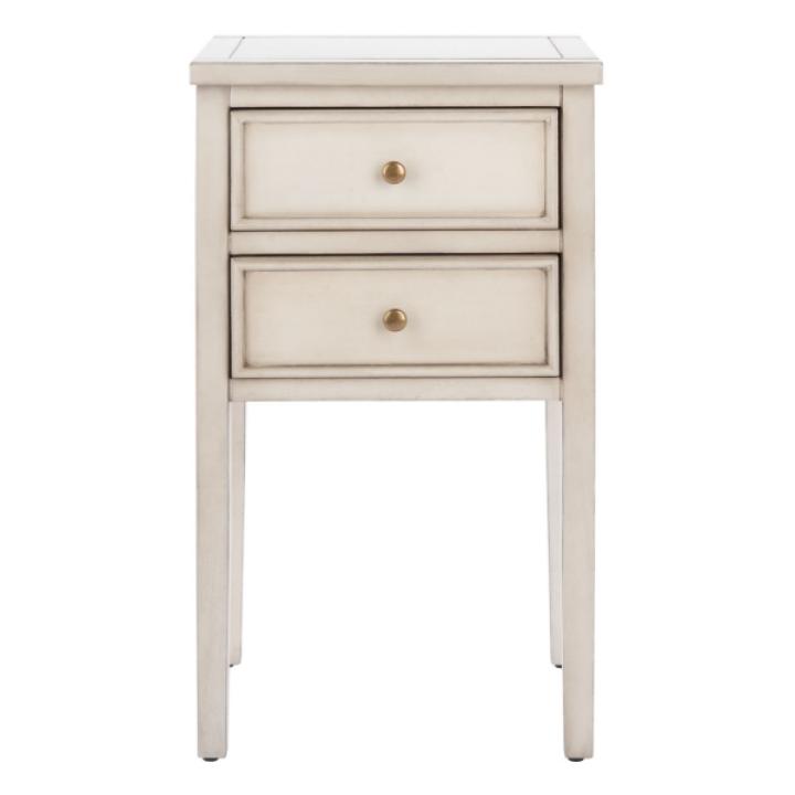 Ivory Poplar Mirsade Traditional Accent Table