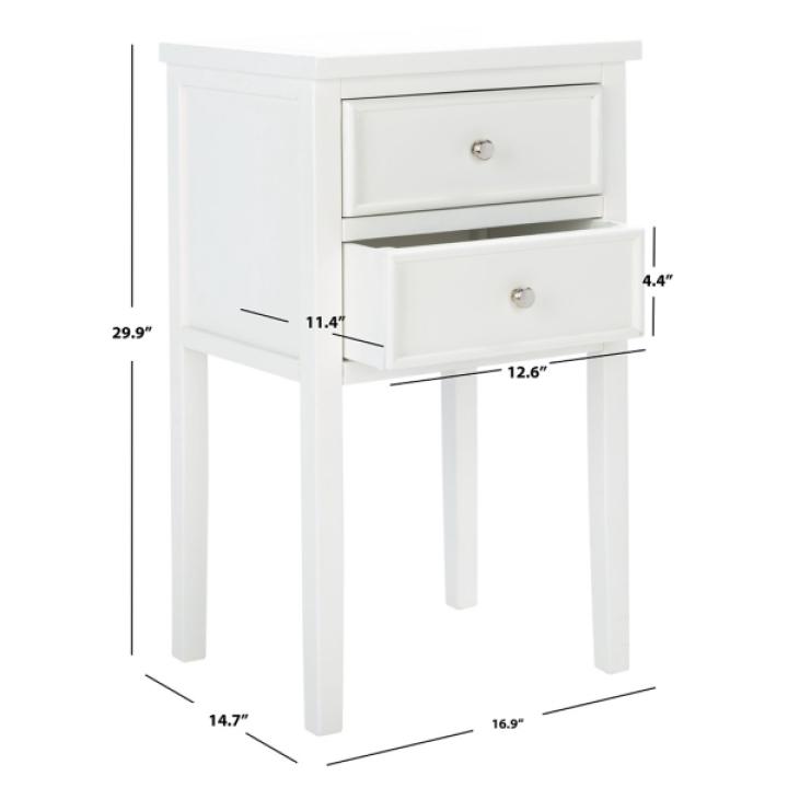 White Poplar Mirsade Traditional Accent Table