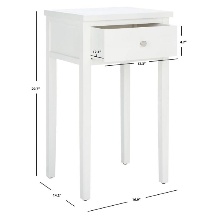White Poplar Rozalia Transitional Accent Table