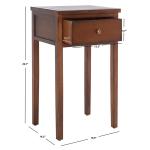 Brown Pine Rozalia Transitional Accent Table
