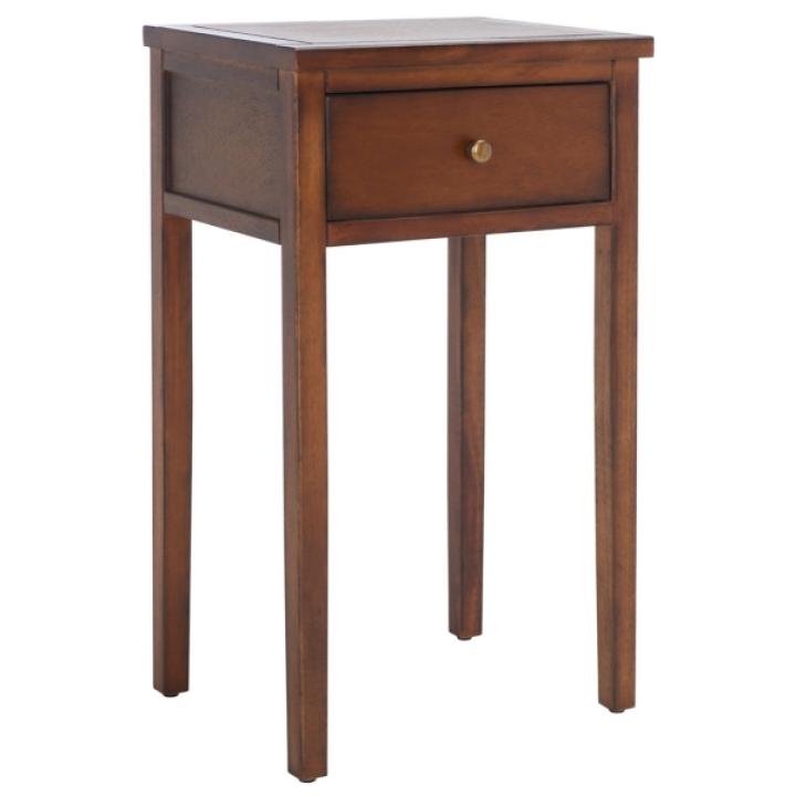Brown Pine Rozalia Transitional Accent Table