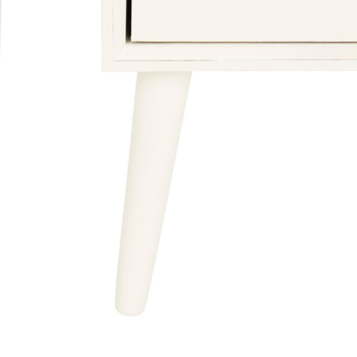 Ivory Pine Rosetta Mid-Century Accent Table