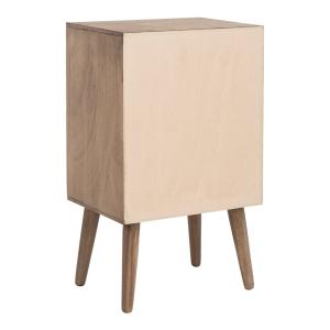 Brown Pine Rosetta Mid-Century Accent Table