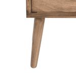 Brown Pine Rosetta Mid-Century Accent Table