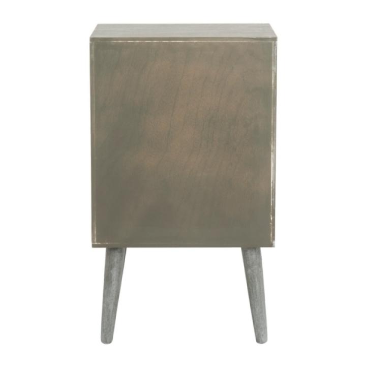 Gray Pine Rosetta Mid-Century Accent Table