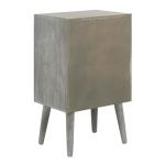 Gray Pine Rosetta Mid-Century Accent Table