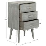 Gray Pine Rosetta Mid-Century Accent Table