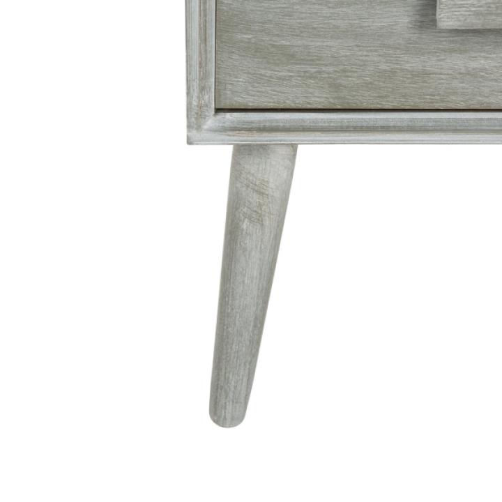 Gray Pine Rosetta Mid-Century Accent Table