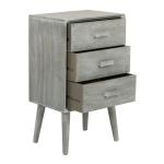 Gray Pine Rosetta Mid-Century Accent Table