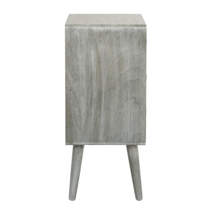 Gray Pine Rosetta Mid-Century Accent Table