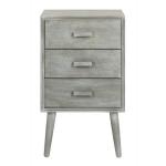 Gray Pine Rosetta Mid-Century Accent Table