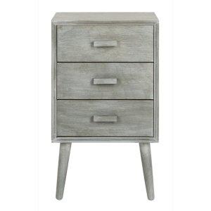 Gray Pine Rosetta Mid-Century Accent Table