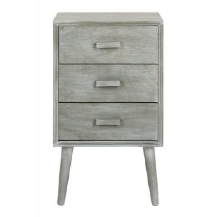 Gray Pine Rosetta Mid-Century Accent Table
