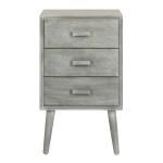 Gray Pine Rosetta Mid-Century Accent Table